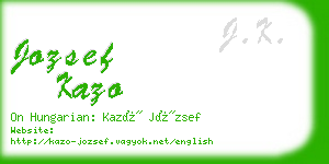 jozsef kazo business card